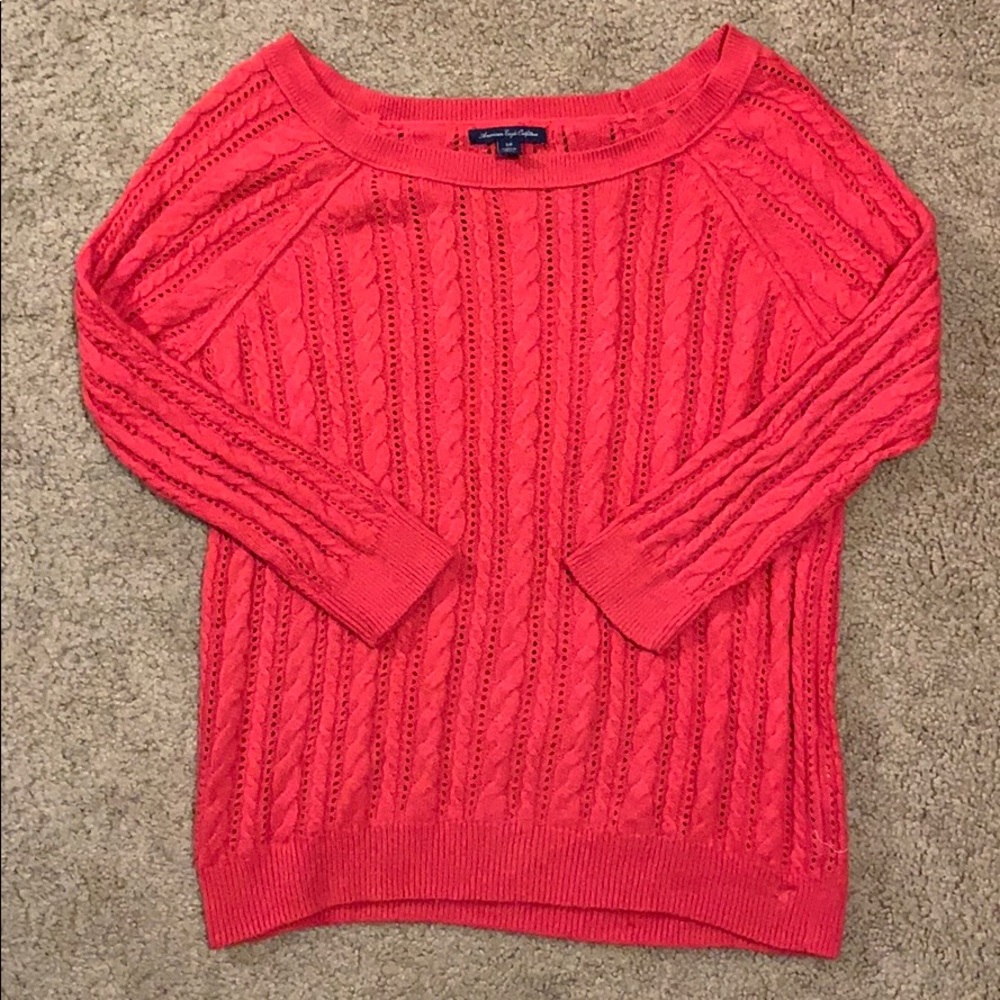 American Eagle Women’s Nit Pink Sweater - Small -